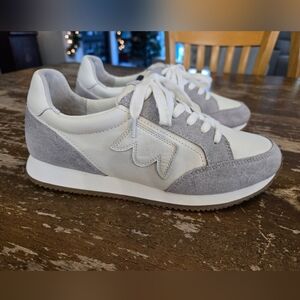 BIRDIE GRAY & WHITE LEATHER Sneakers